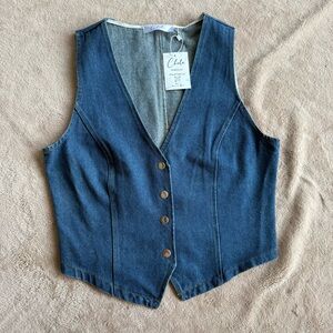 Denim Button-Up Vest